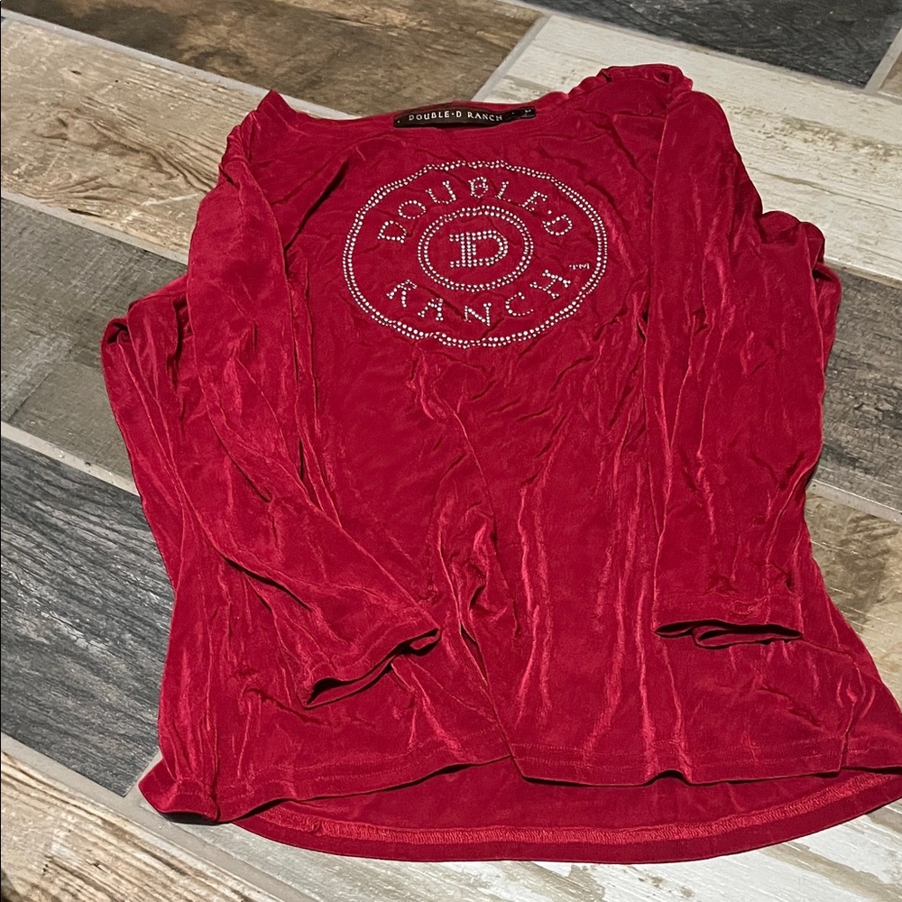 Double D Ranch Crimson 3/4 Sleeve Top